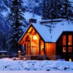 Belle maison recouverte de neige
