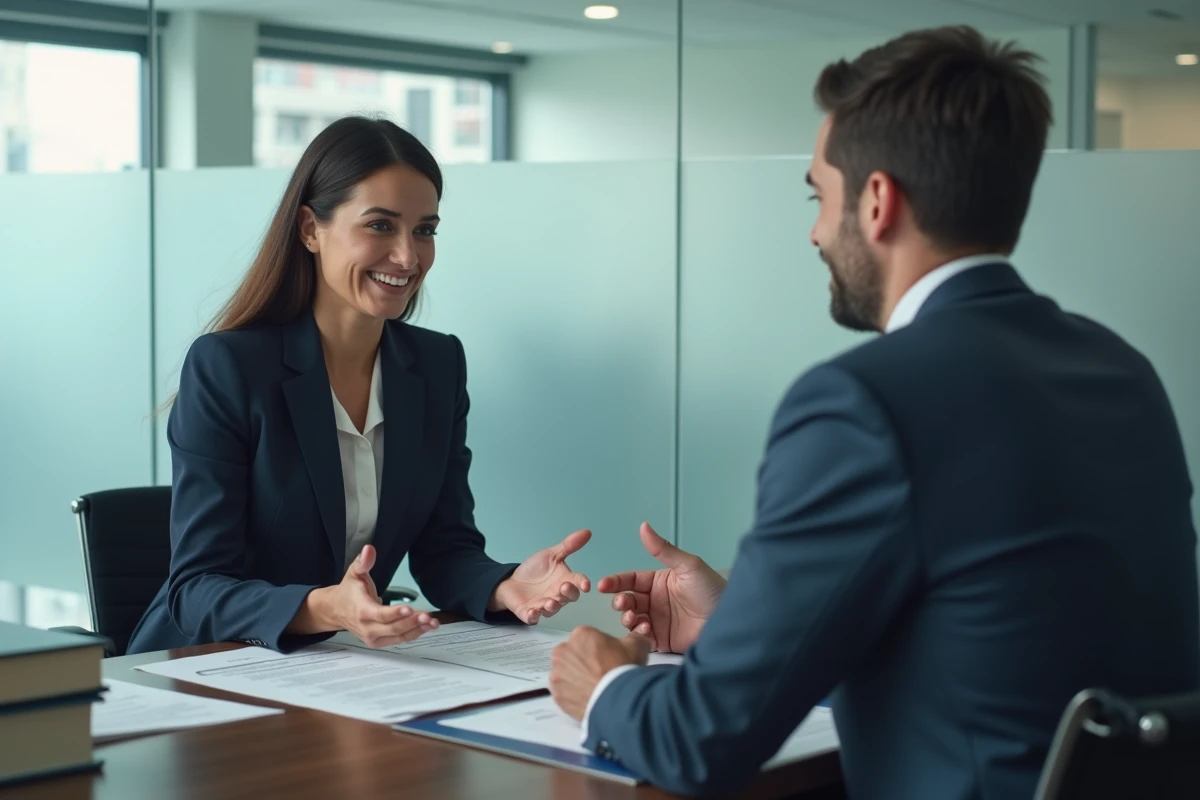 Consultation entre un propriétaire LMNP et un expert-comptable pour sécuriser l'inscription au RCS et la fiscalité locative