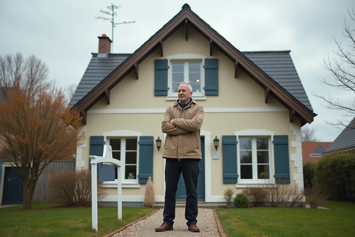 Maison à vendre avec panneau immobilier lors d'un divorce urgent en région messine