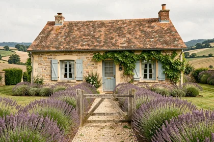 Petite maison en pierre avec jardin fleuri à louer en Saône-et-Loire, Bourgogne